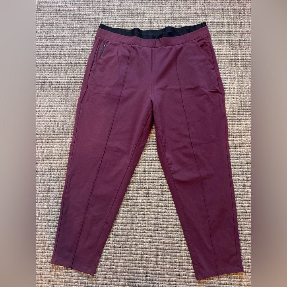 Athleta Venice Pintuck Women's Burgundy Pants